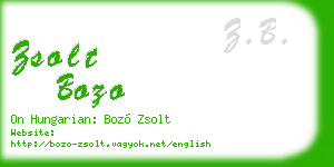 zsolt bozo business card